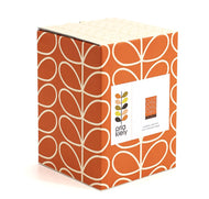 Orla Kiely Ceramic Lantern Linear Stem Candle Holder Orange