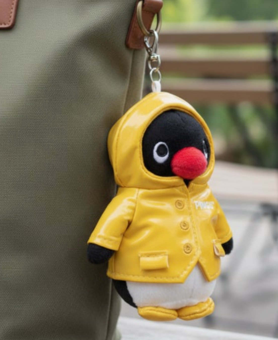 Pingu Yellow Raincoat Plush Keychain 10cm