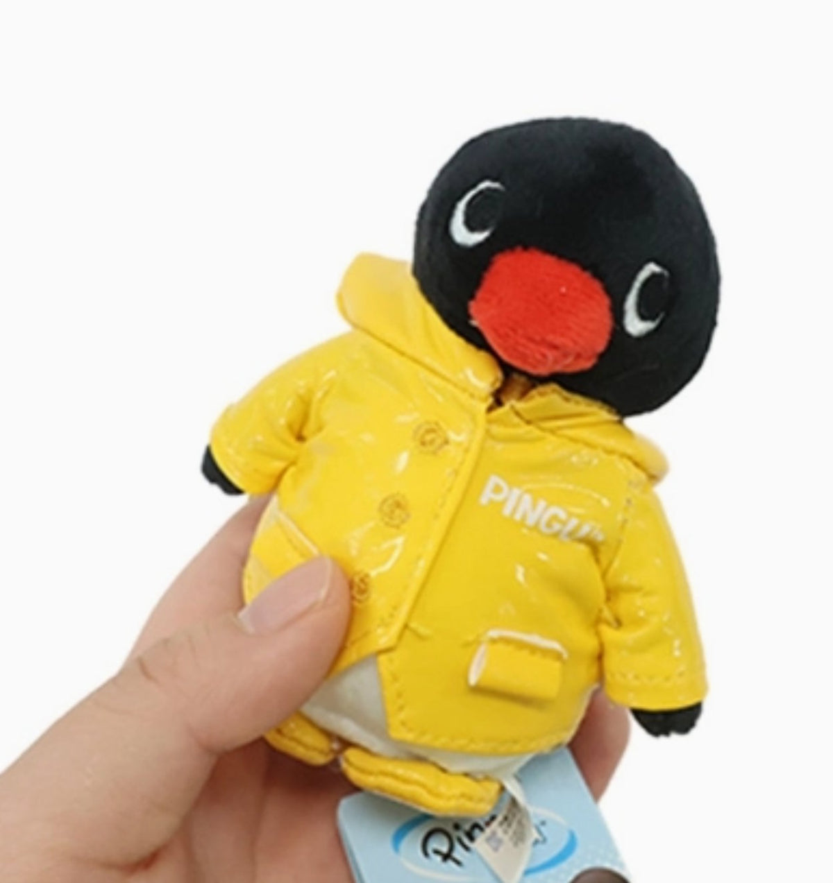 Pingu Yellow Raincoat Plush Keychain 10cm