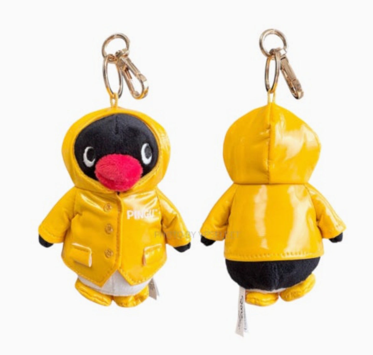Pingu Yellow Raincoat Plush Keychain 10cm