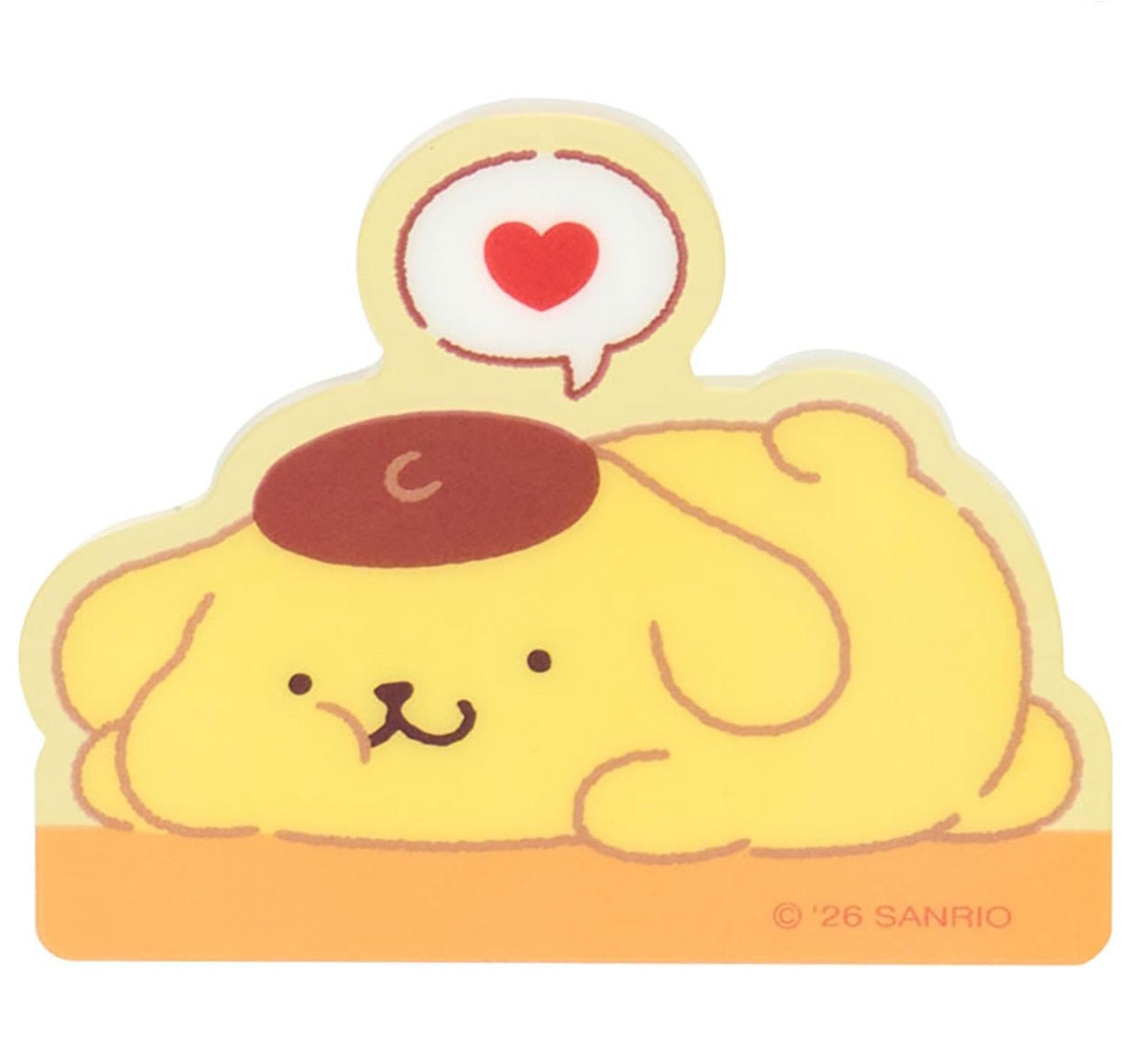 Sanrio Pompompurin Mobile Phone Stick-On Mirror and Acrylic Accessory
