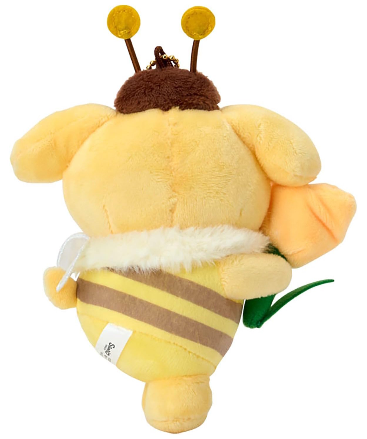 Pompompurin Bee Mascot Plush Keychain Sanrio Flower Loving Bee