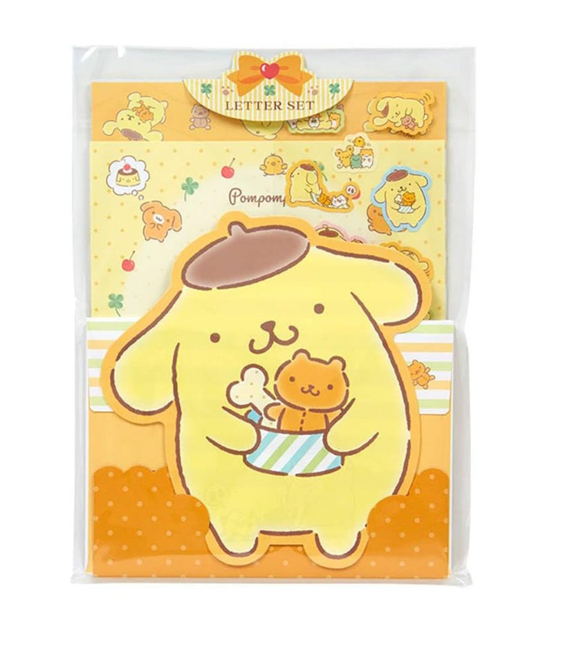 Pompompurin Letter Set with Stickers Sanrio Licensed Writing Set