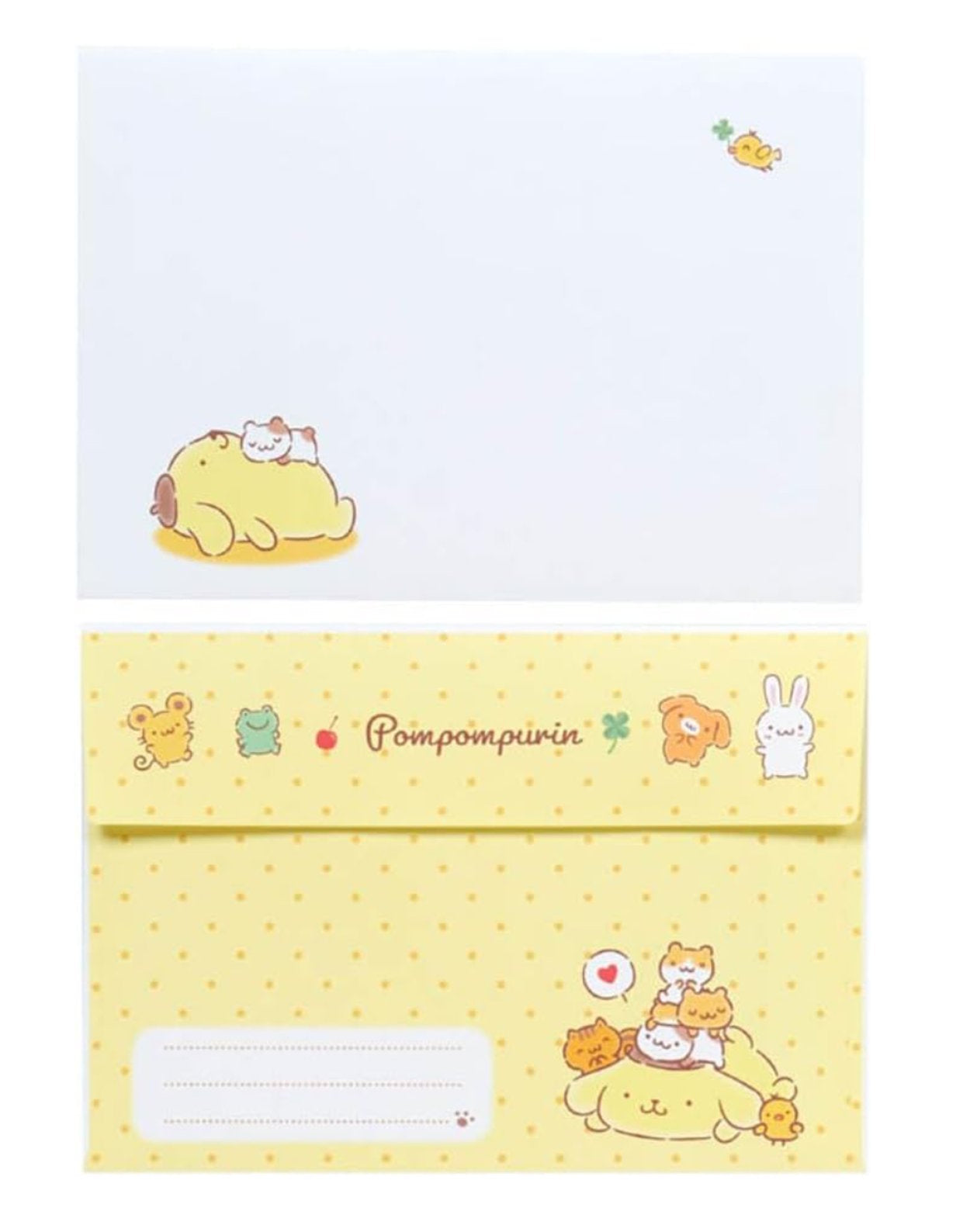 Pompompurin Letter Set with Stickers Sanrio Licensed Writing Set