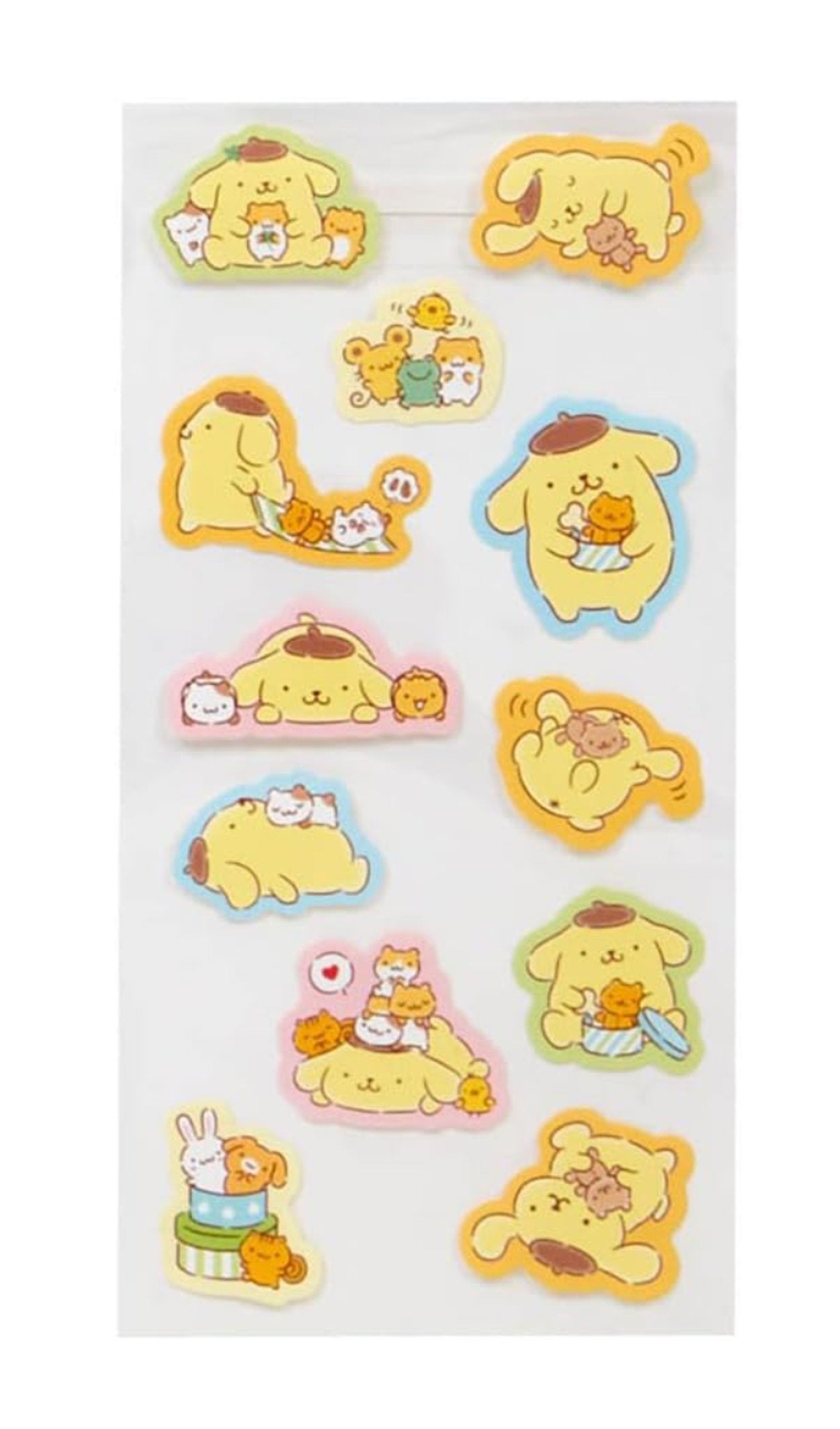 Pompompurin Sanrio letter showing sticker sheet