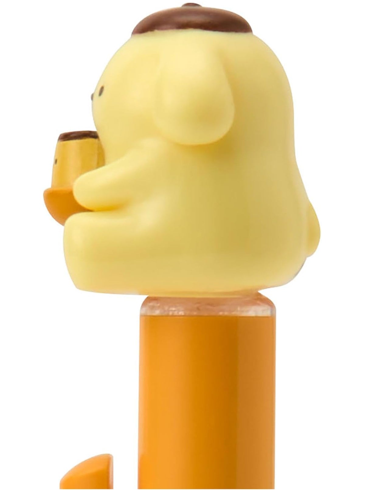 pompompurin ballpoint pen with 3d topper side view close up