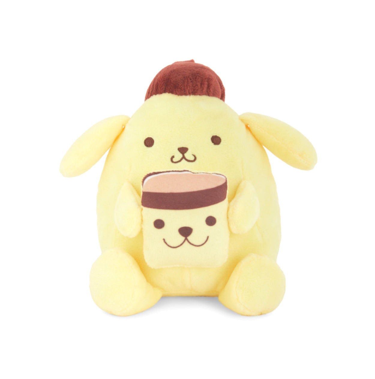 Pompompurin Plush Toy Holding Pudding Cup – Sanrio Licensed