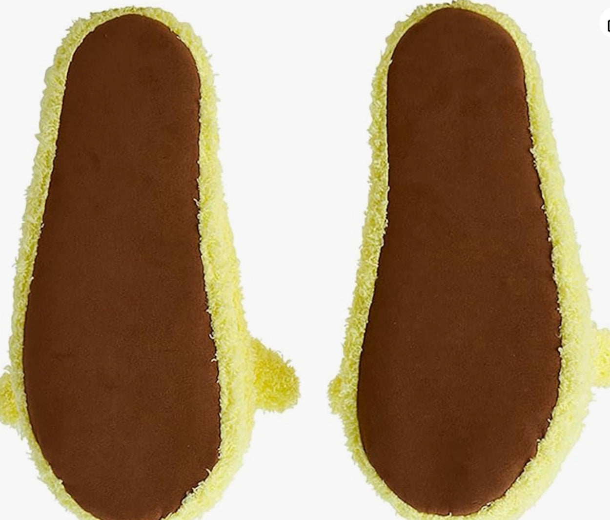 pompompurin slippers showing the soles