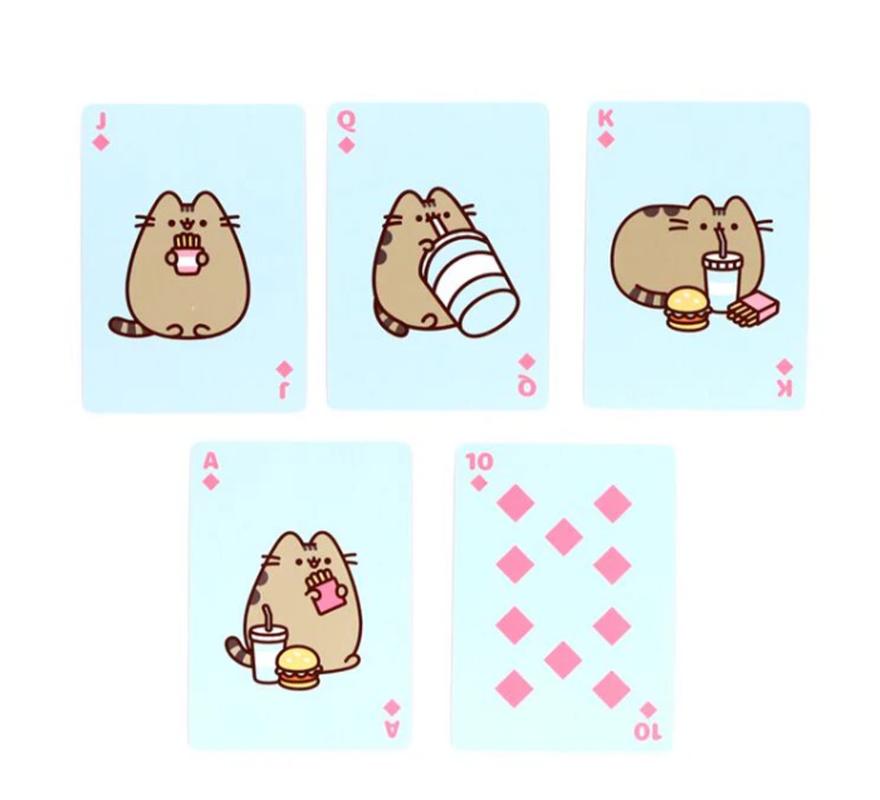 Pusheen Playing Cards Cute Pink Card Deck Travel Game