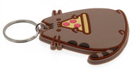 Pusheen Rubber Keyring - Pizza