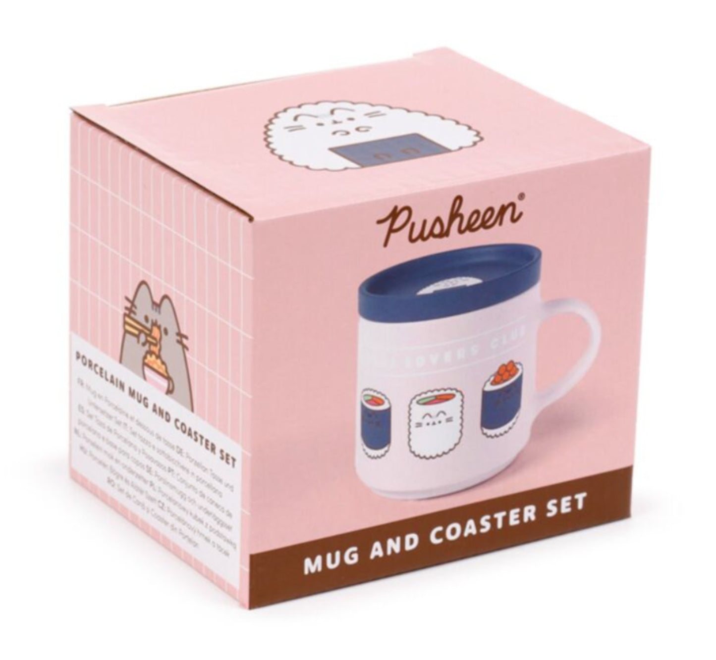 pusheen sushi design mug in packaging box