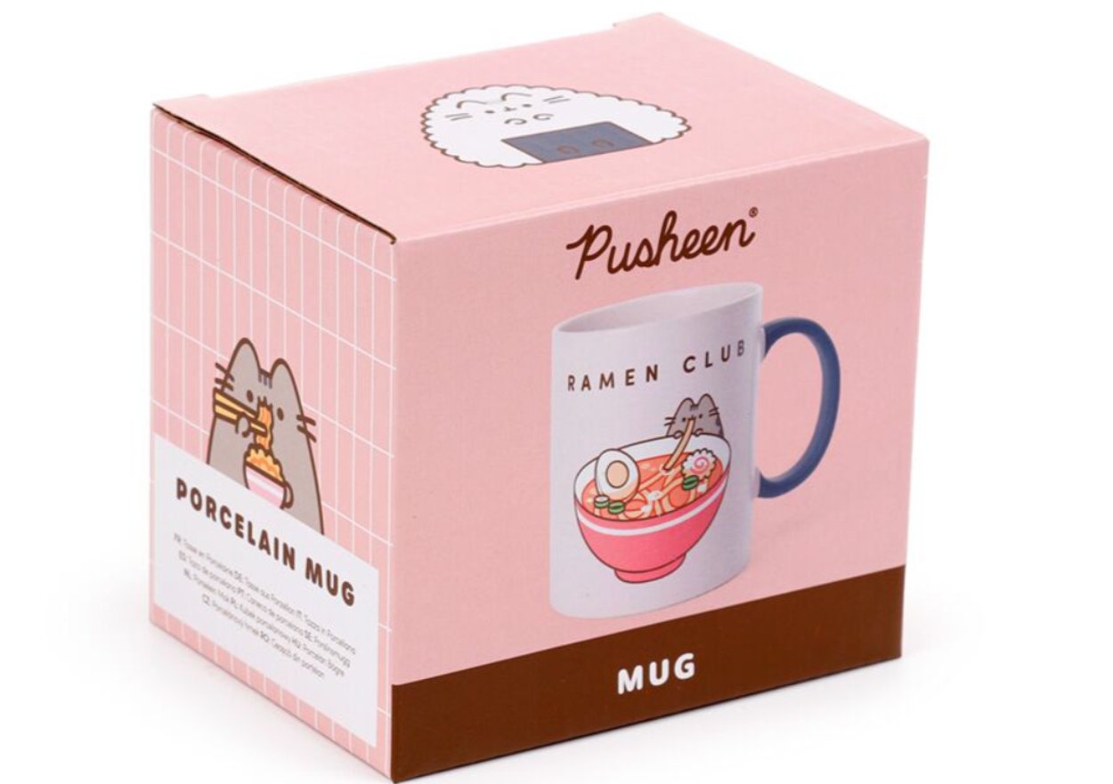 Pusheen Ramen Club Mug and Coaster Set Cute Cat Gift Set