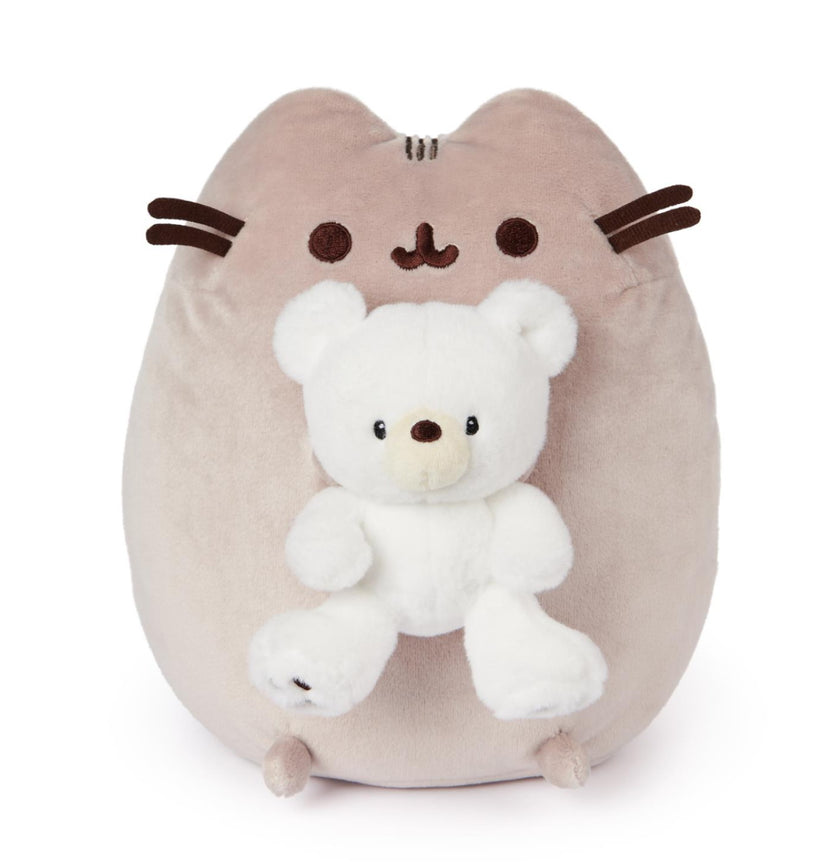 Pusheen Plush Holding Kai Bear