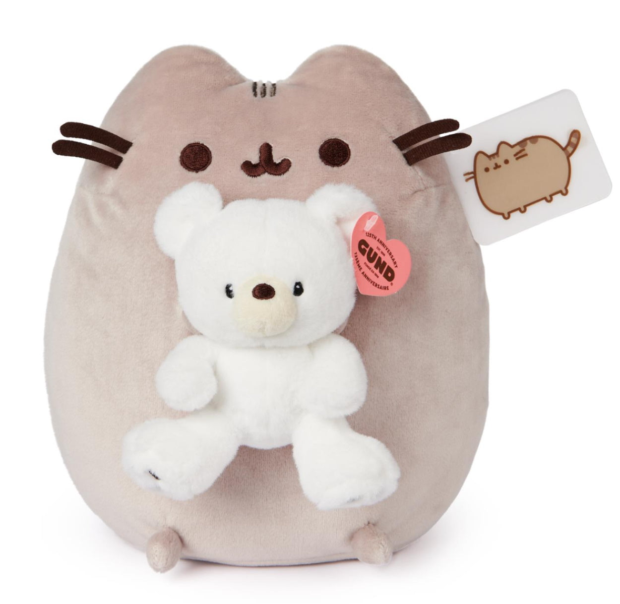 Pusheen Plush Holding Kai Bear