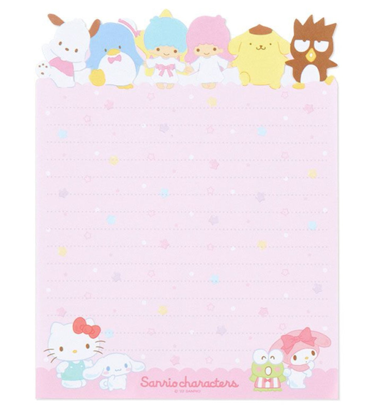 Sanrio Mixed Character Letter Set with Gold Stickers