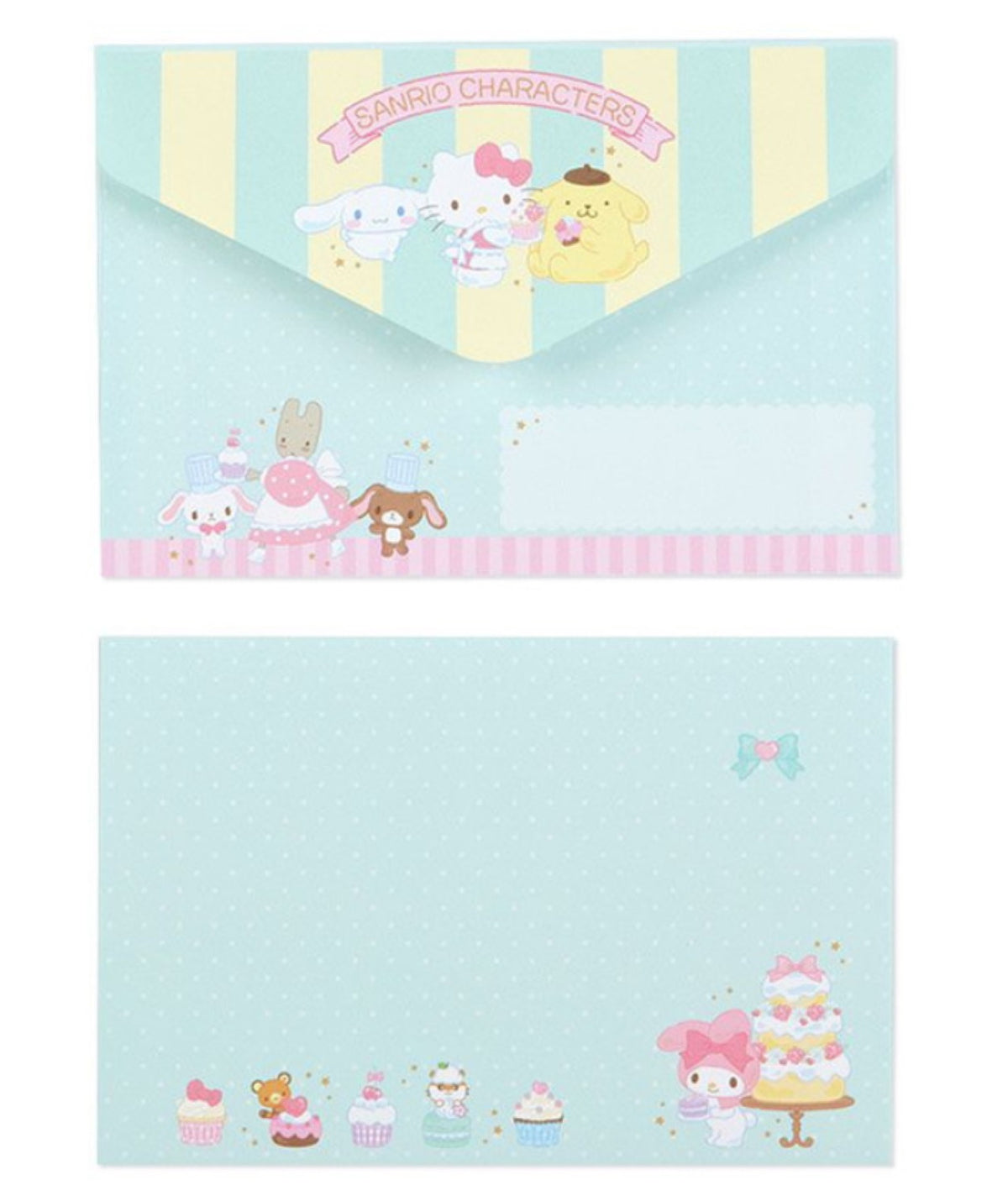 Sanrio Mixed Character envelopes striped with colourful character designs