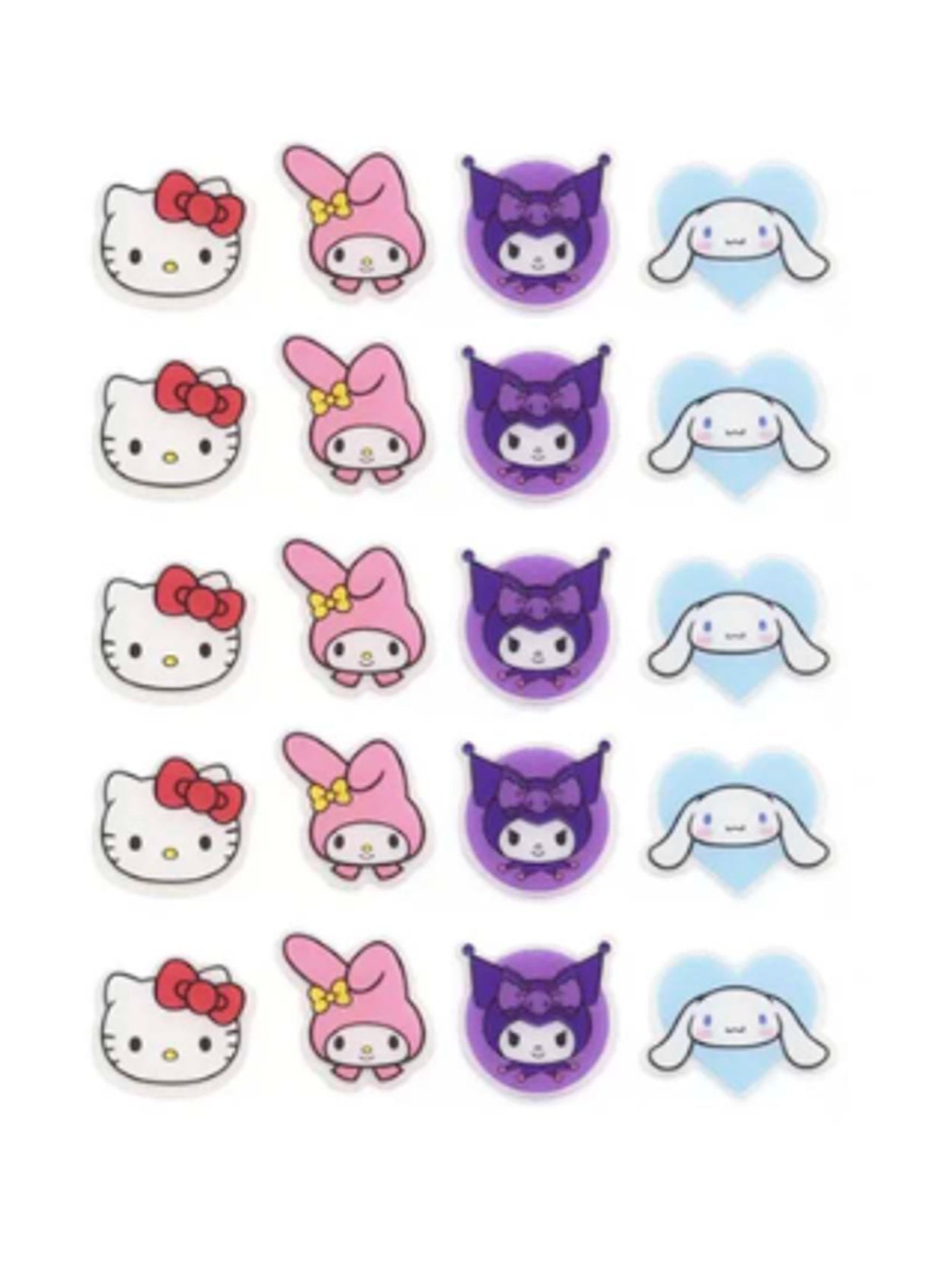 Hello Kitty, My Melody, Cinnamoroll & Kuromi Pimple Patches – Hydrocolloid (20 Pack)
