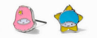 Little Twin Stars Metallic Earrings for Pierced Ears