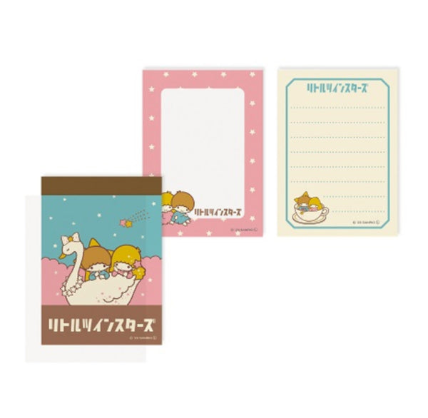 Sanrio Character Mini Memo Pad Notebook - Twin stars
