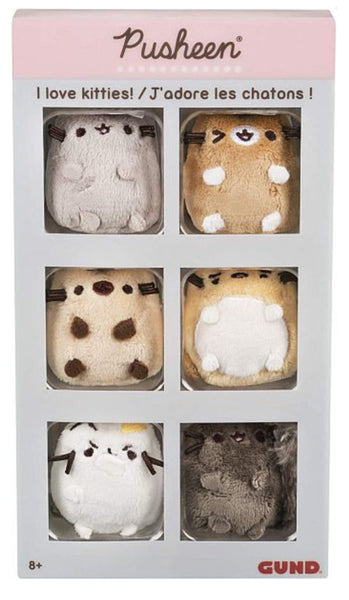 Pusheen the Cat - I Love Kitties! - Comic Collector  Set Assortment (6 Plushies) 4 cm